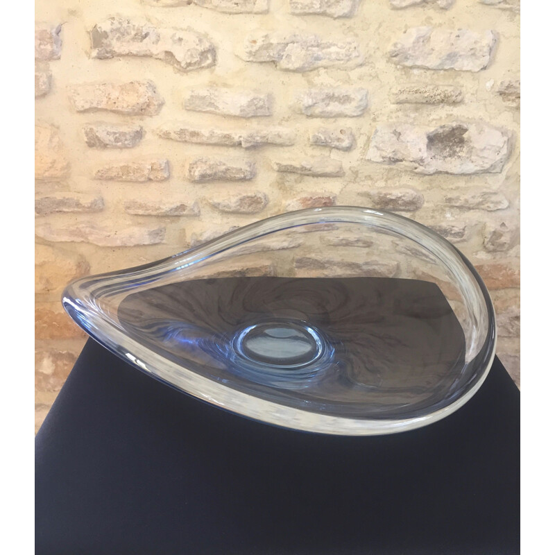 Vintage blue free-form bowl by Per Lutken for Holmegaard, 1960