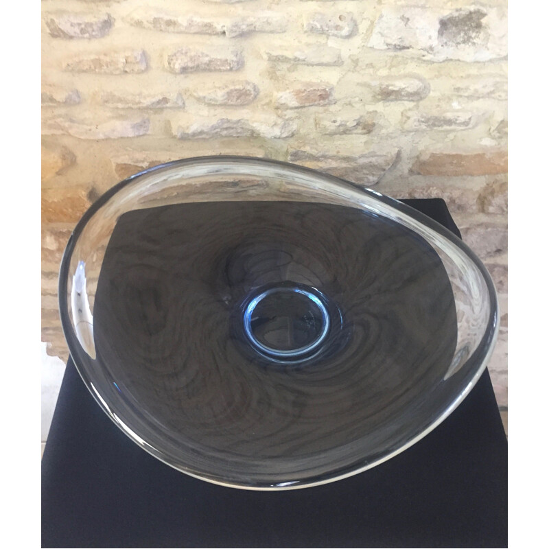 Vintage blue free-form bowl by Per Lutken for Holmegaard, 1960