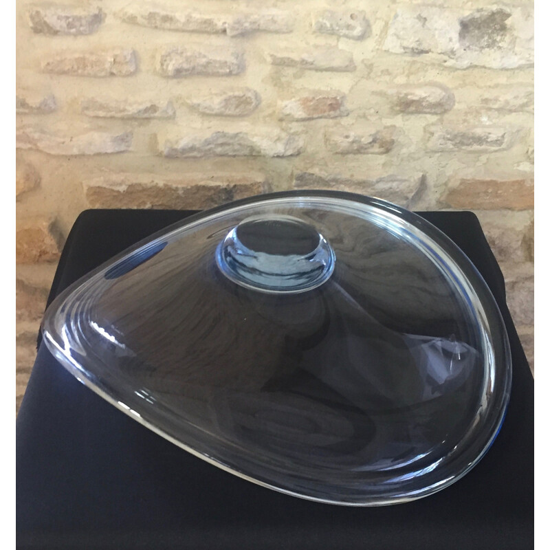 Vintage blue free-form bowl by Per Lutken for Holmegaard, 1960