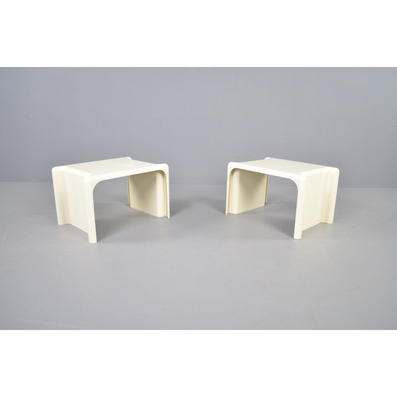 Pair of Elco "Scagno" space age side tables by Giotto Stoppino, 1970