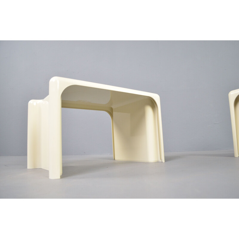 Pair of Elco "Scagno" space age side tables by Giotto Stoppino, 1970