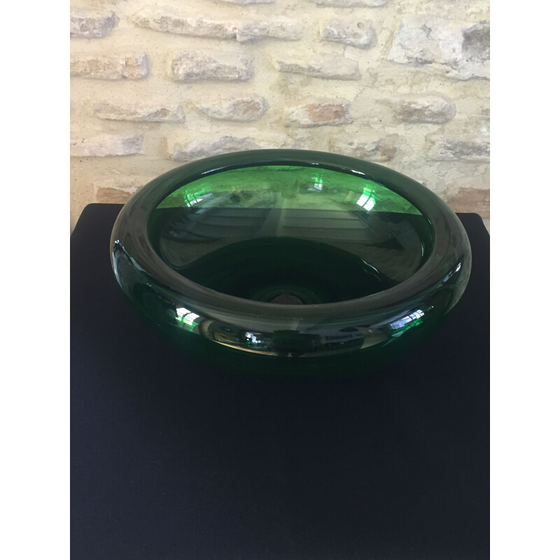 Coupe circulaire vintage verte de Per Lutken pour Holmegaard, 1960