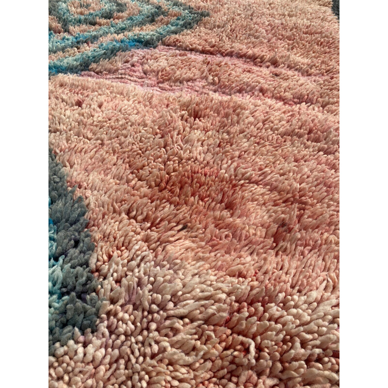 Vintage Berber boujaad rug, Morocco 1990