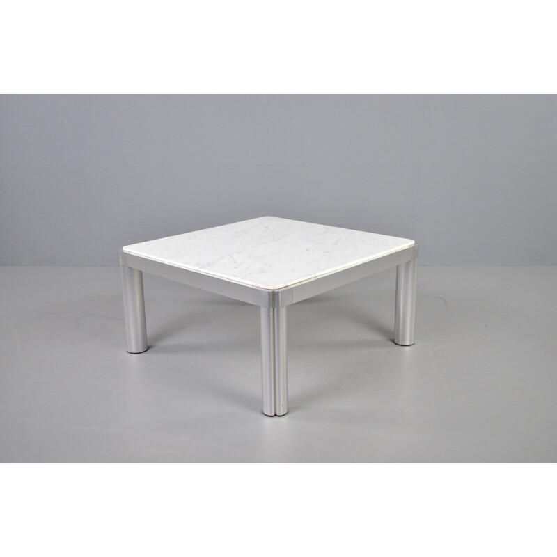 Vintage Le model 100 hite marble coffee table by Kho Liang for Artifort, 1960s