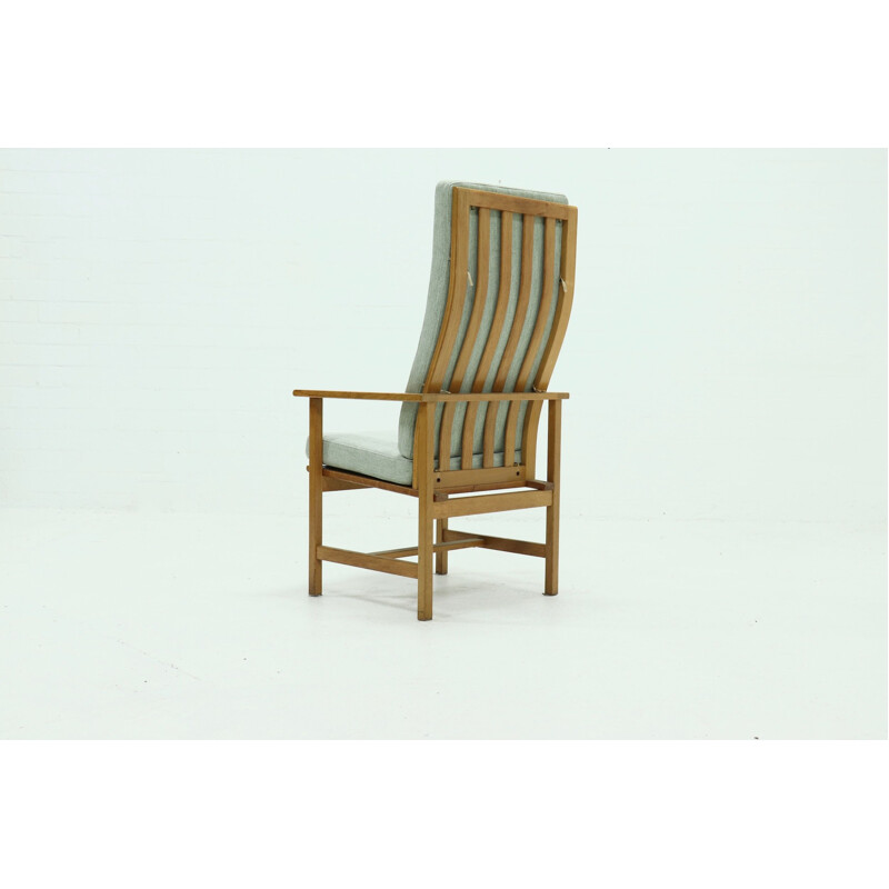 Vintage Sessel 2257 mit hoher Rückenlehne aus Eichenholz von Børge Mogensen für Fredericia Stolefabrik, Dänemark 1960