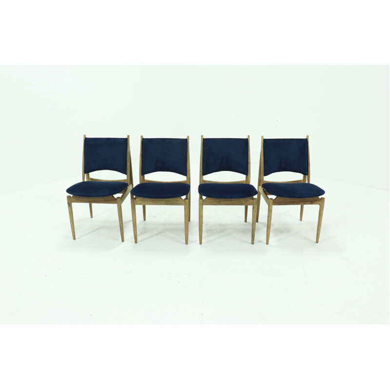 Set of 4 vintage Egyptian dining chairs by Finn Juhl for Niels Vodder, Denmark 1950s