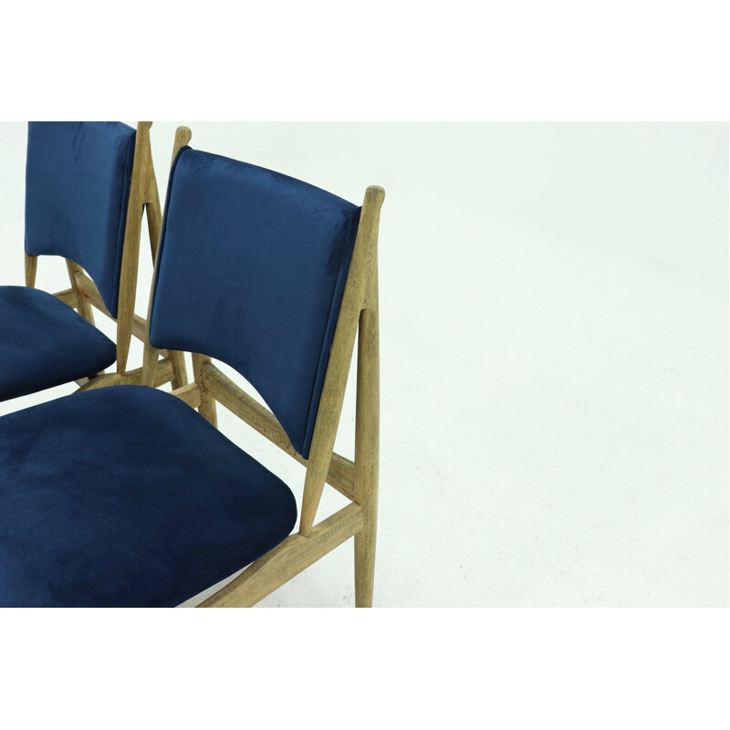 Set of 4 vintage Egyptian dining chairs by Finn Juhl for Niels Vodder, Denmark 1950s