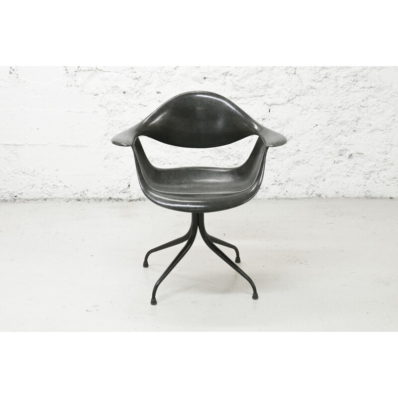 Herman Miller "DAF" black chair, George NELSON - 1950s