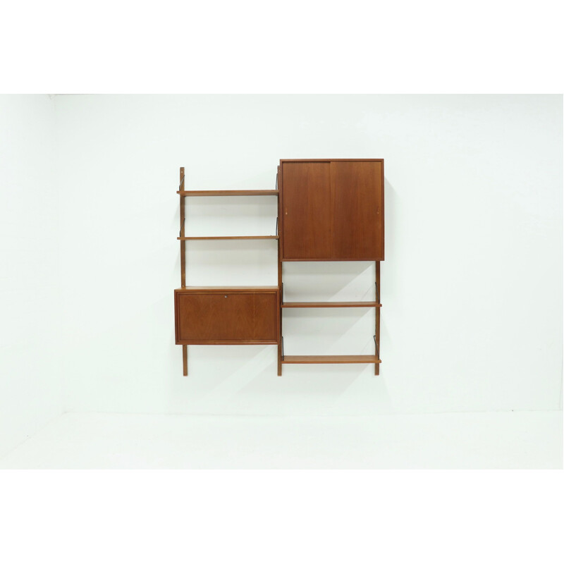 Mid century teak wall unit by Poul Cadovius for Cado, Denmark 1960s