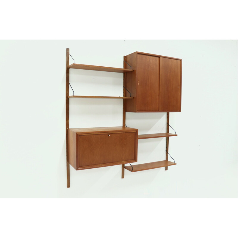 Mid century teak wall unit by Poul Cadovius for Cado, Denmark 1960s