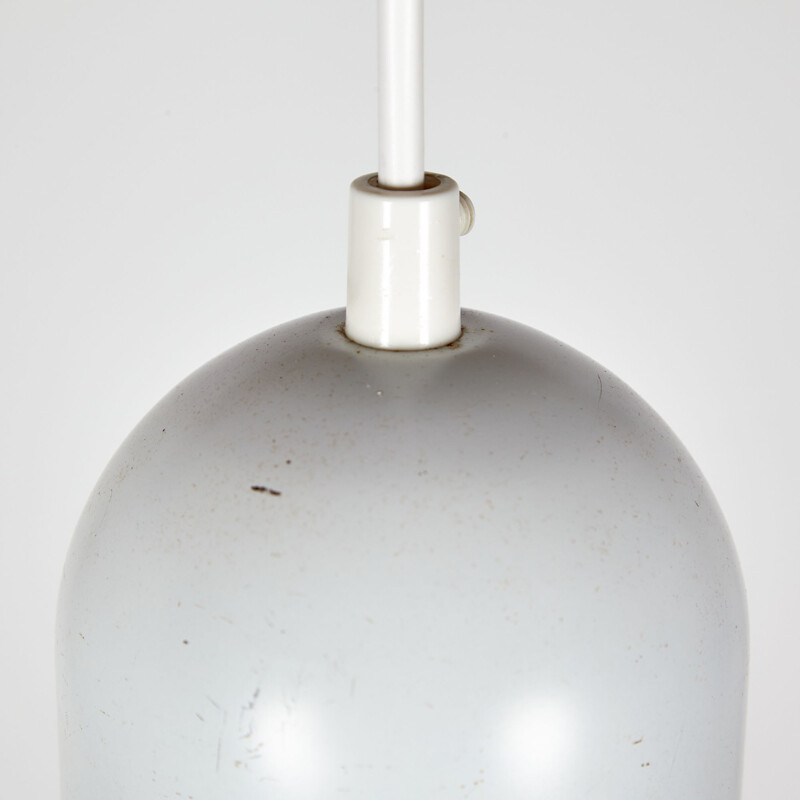 Vintage metal and plastic suspension lamp by Knud Christensen, Denmark 1970