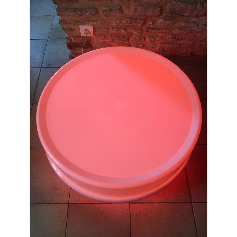 Mesa de centro iluminada vintage bicolor "Ilumesa" de Verner Panton para Poulsen