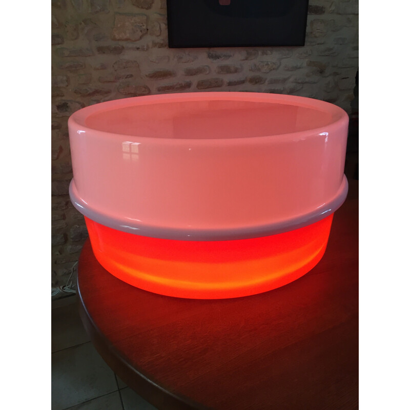 Ilumesa" vintage two-tone lighted coffee table by Verner Panton for Poulsen