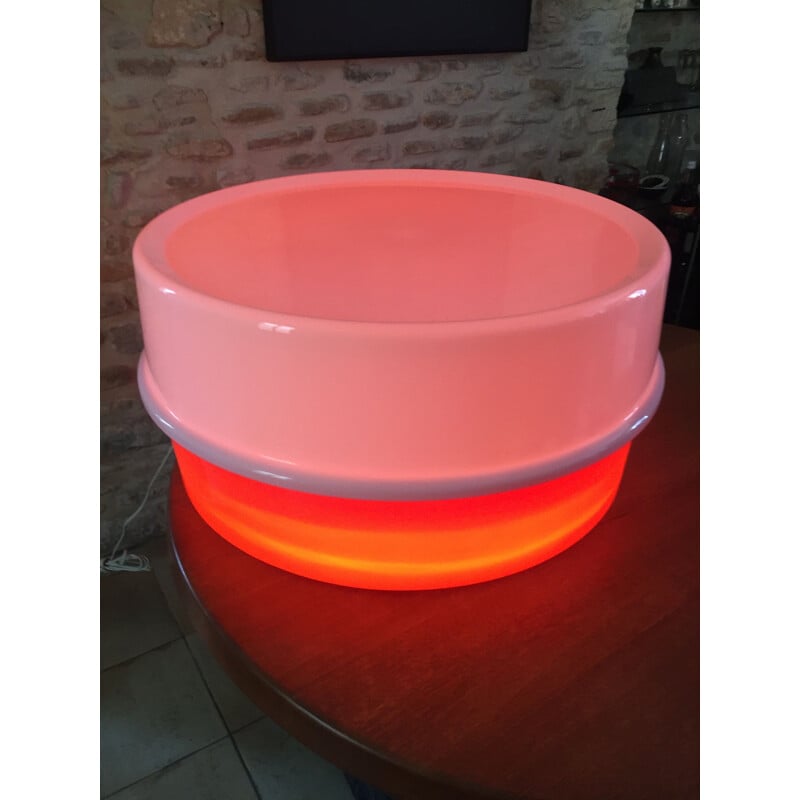 Ilumesa" vintage two-tone lighted coffee table by Verner Panton for Poulsen