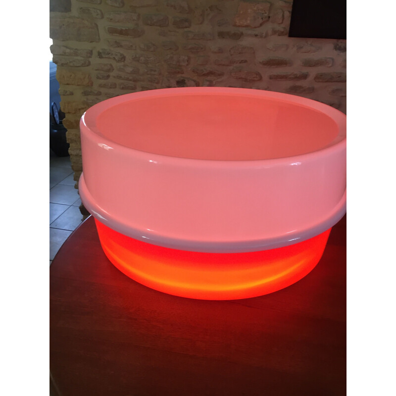 Ilumesa" vintage two-tone lighted coffee table by Verner Panton for Poulsen