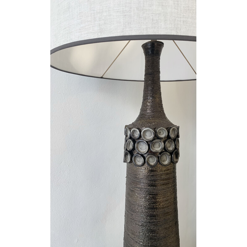 Mid-century ceramic table lamp by Perignem, Belgium 1950s