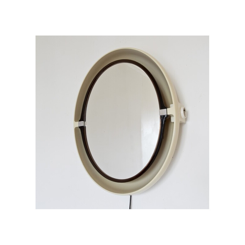  Backlit oval mirror beige - 1970s
