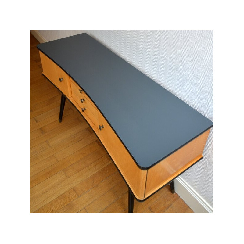 Mid-century console with compass feet - 1950s