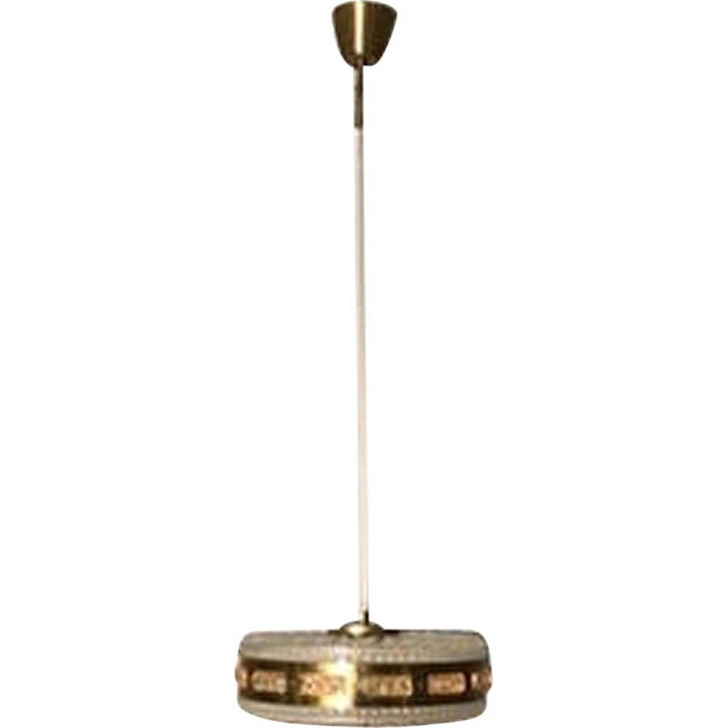 Scandinavische vintage glazen sputnik hanglamp, 1960