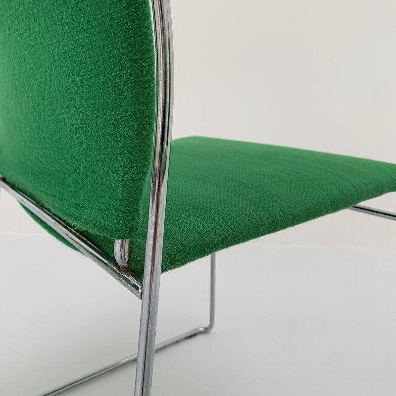 Set of 4 vintage Tulu green dining chairs by Kazuhide Takahama for Gavina, 1960s