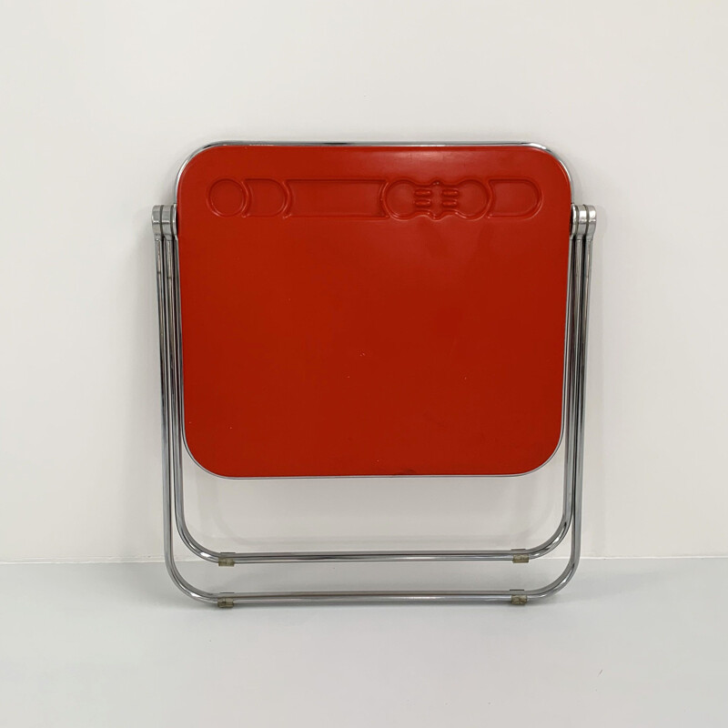 Mid century red Platone folding desk by Giancarlo Piretti for Anonima Castelli, 1970s