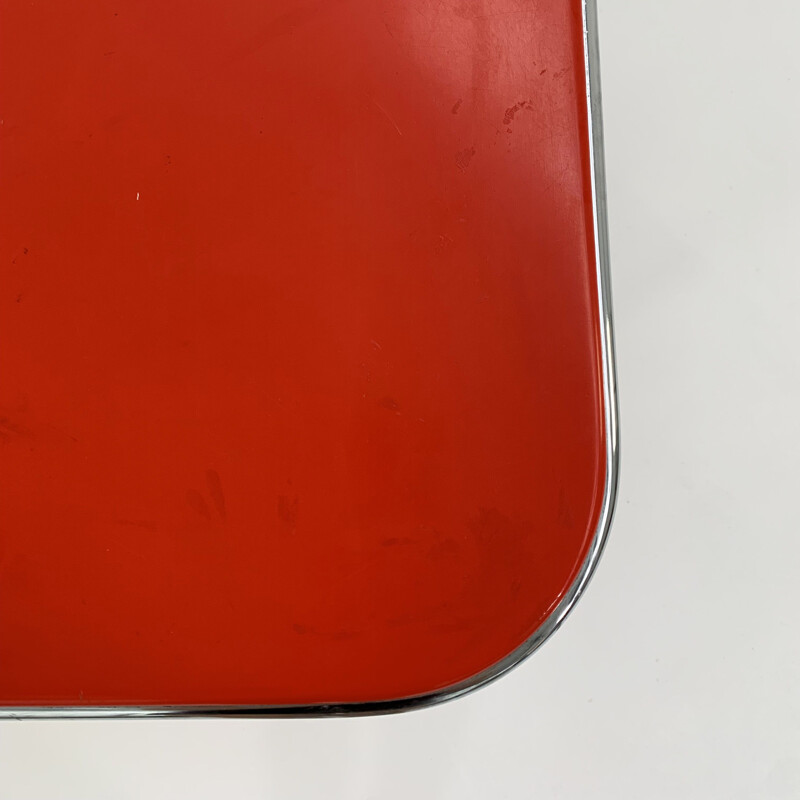 Mid century red Platone folding desk by Giancarlo Piretti for Anonima Castelli, 1970s