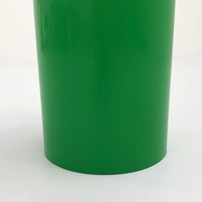 Green vintage umbrella stand model 4670 by Gino Colombini for Kartell, 1970s