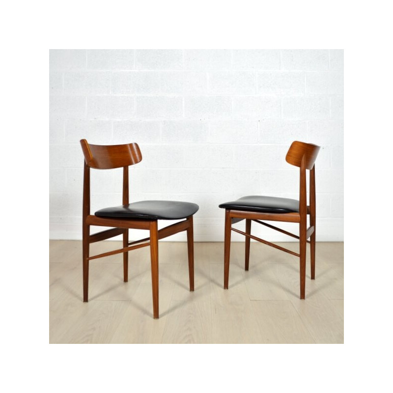 Pair of Danish chairs in teak - 1960s