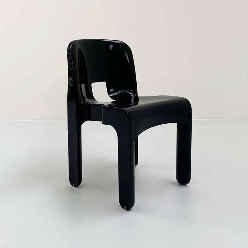 Black vintage model 4867 Universale chair by Joe Colombo for Kartell, 1970s