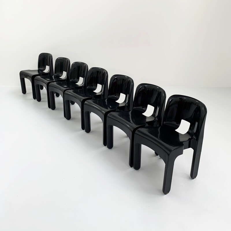 Black vintage model 4867 Universale chair by Joe Colombo for Kartell, 1970s