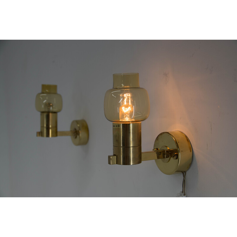 Pair of vintage wall lamps by Hans-Agne Jakobsson for Markaryd, 1960s
