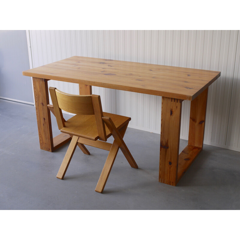 Vintage pine table by Ate van Apeldoorn for Houtwerk Hattem, 1970