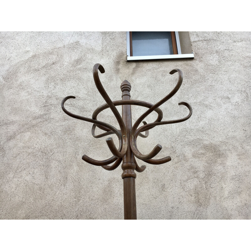 Vintage wooden coat rack, 1950