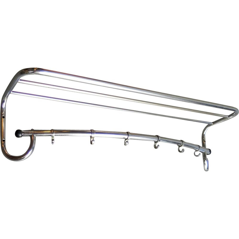 Vintage chromed metal coat rack, 1950s