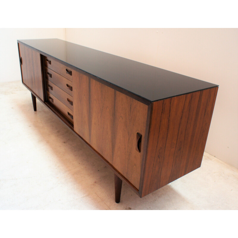 Vintage rosewood sideboard with two sliding doors and 4 drawers by Clausen and Son
