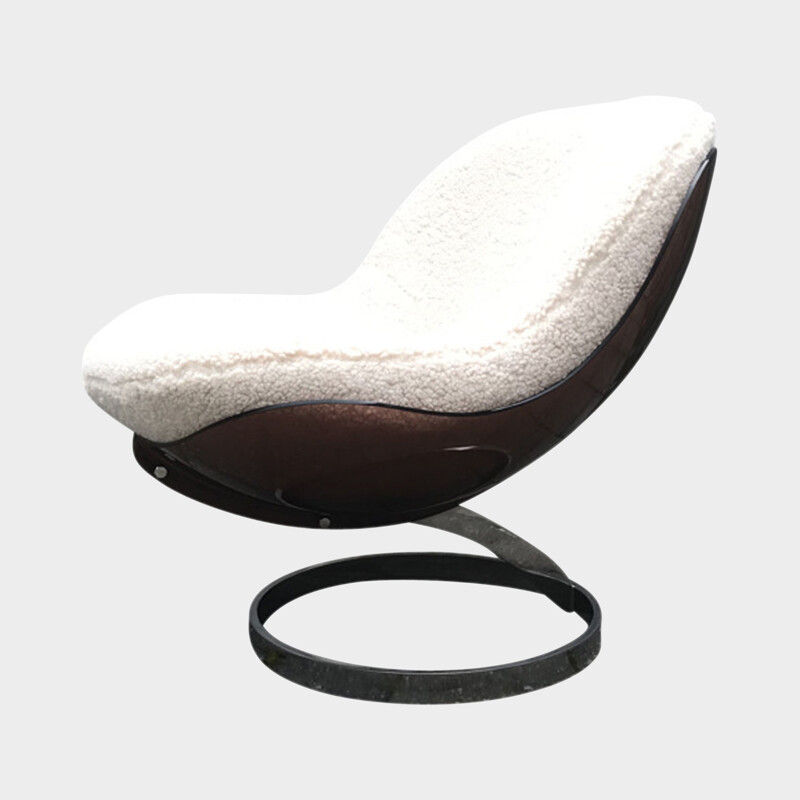 Mid century sphere armchair by Boris Tabacoff for Mobilier Modulaire Moderne, 1970s