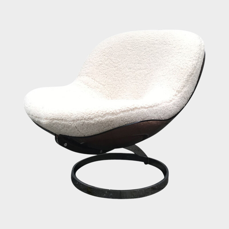 Mid century sphere armchair by Boris Tabacoff for Mobilier Modulaire Moderne, 1970s