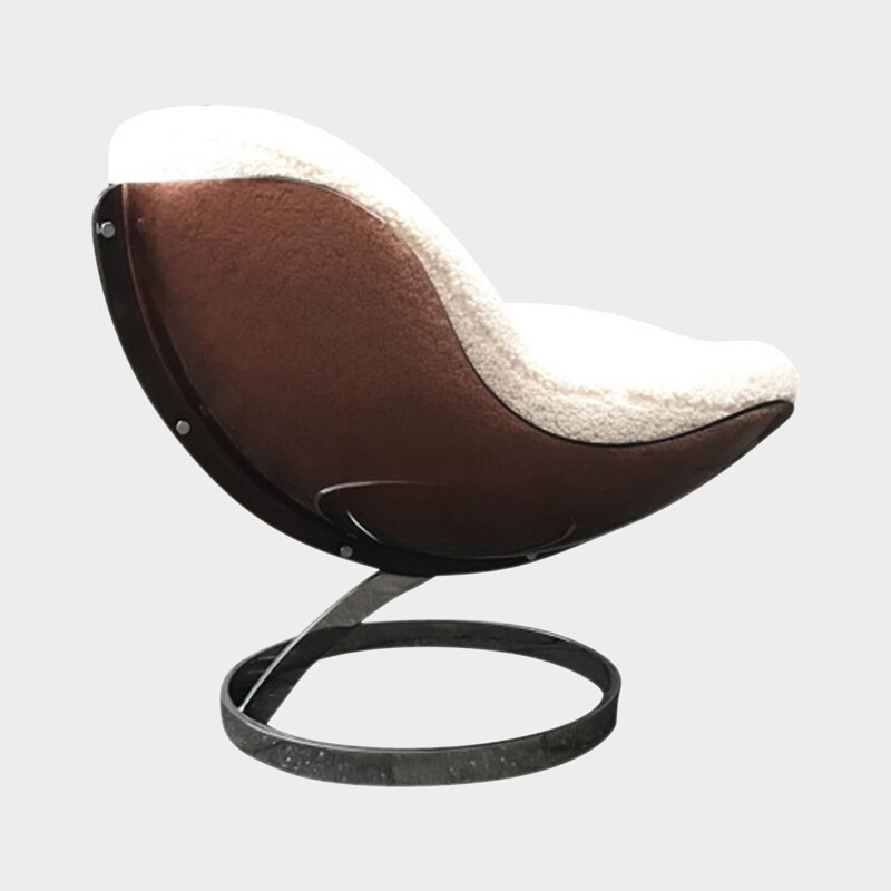 Mid century sphere armchair by Boris Tabacoff for Mobilier Modulaire Moderne, 1970s