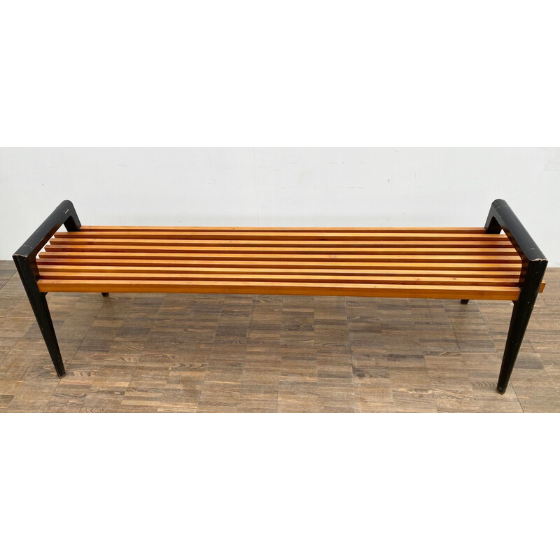 Vintage wooden bench, Italy 1950s