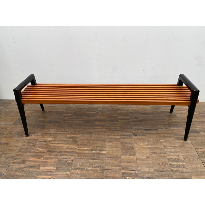 Vintage wooden bench, Italy 1950s