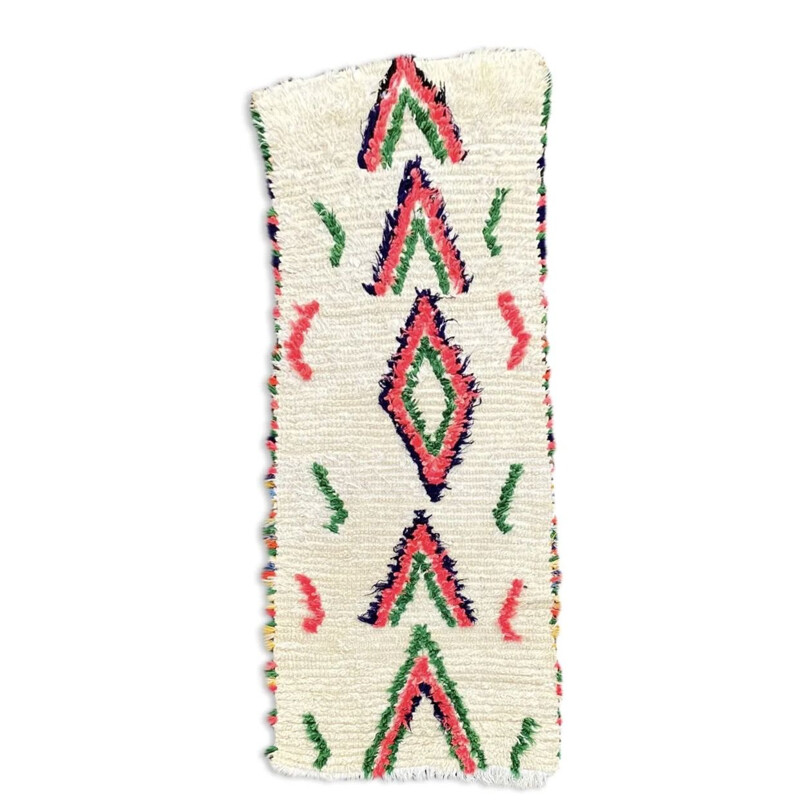 Vintage Berber azilal wollen tapijt, 2000