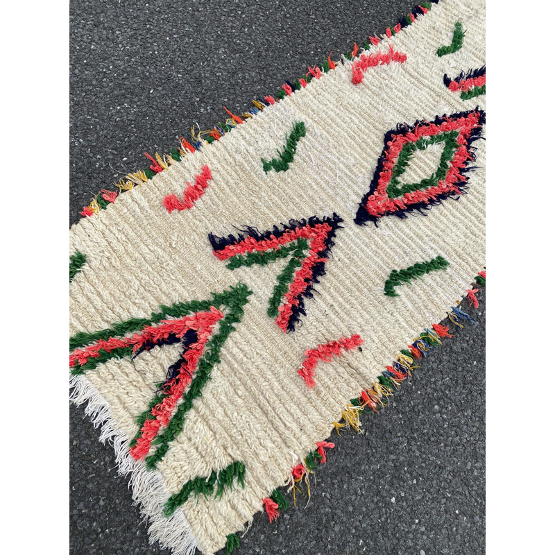 Vintage berber azilal wool rug, 2000