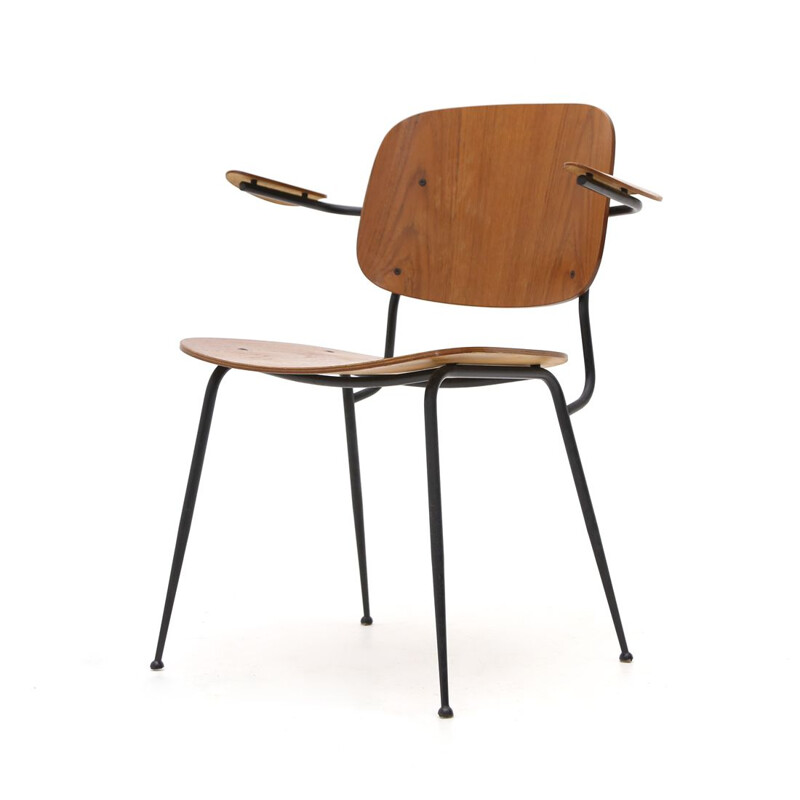 Mid century Soborg chair with armrests by Børge Morgensen for Fredericia, 1950s