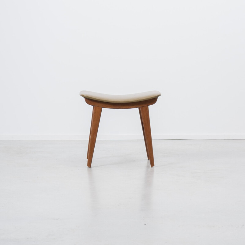 Pair of Danish footstools in leather - 1950s