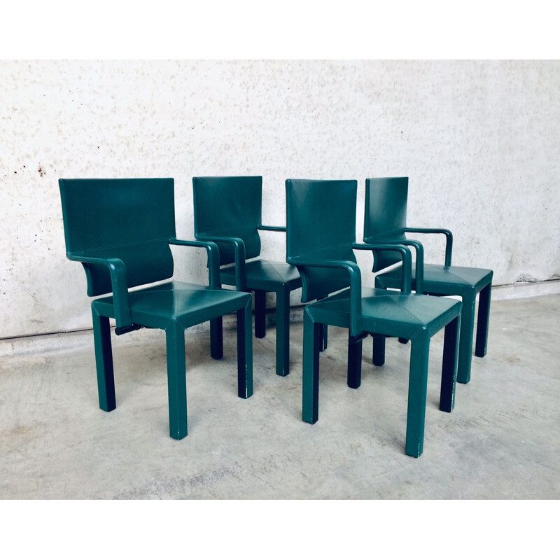 Set di 4 sedie vintage con braccioli di Paolo Piva per B