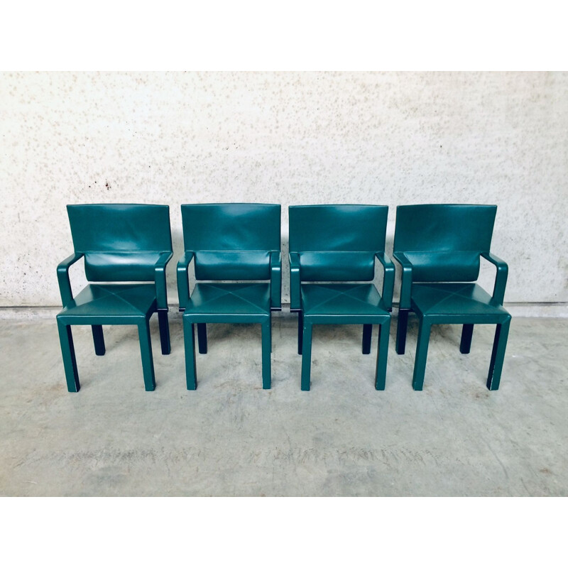 Set aus 4 Vintage-Stühlen mit Armlehnen von Paolo Piva für B