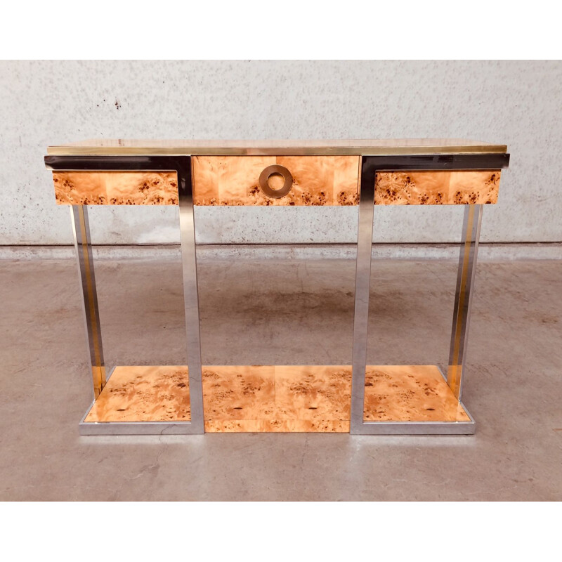 Console vintage Hollywood Regency par Mario Sabot, Italie 1970