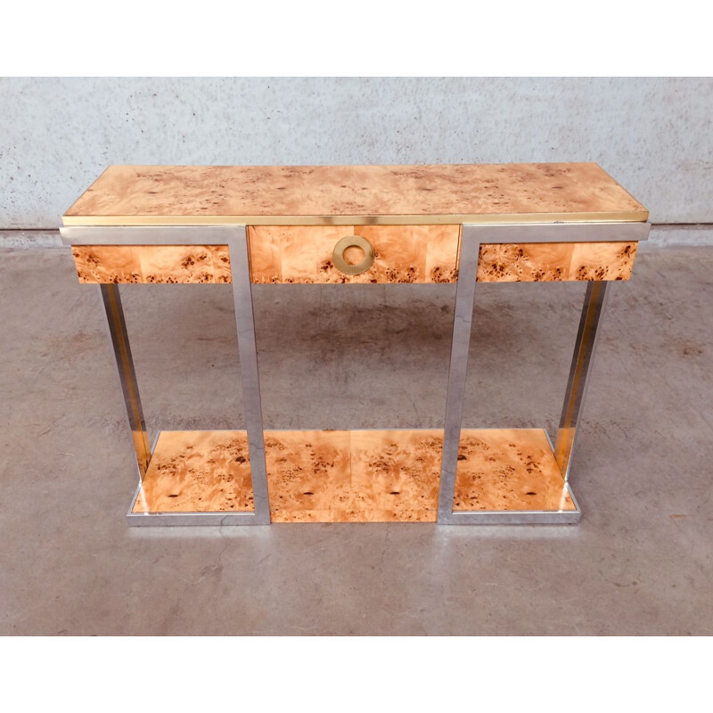 Console vintage Hollywood Regency par Mario Sabot, Italie 1970