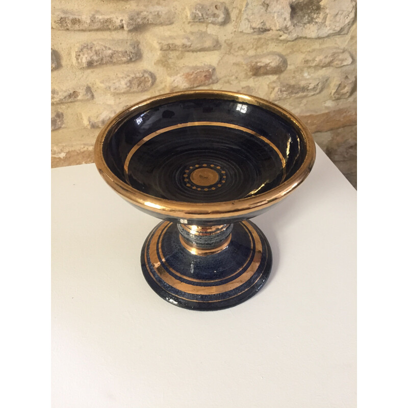 Vintage bowl on pedestal by Georges Pelletier