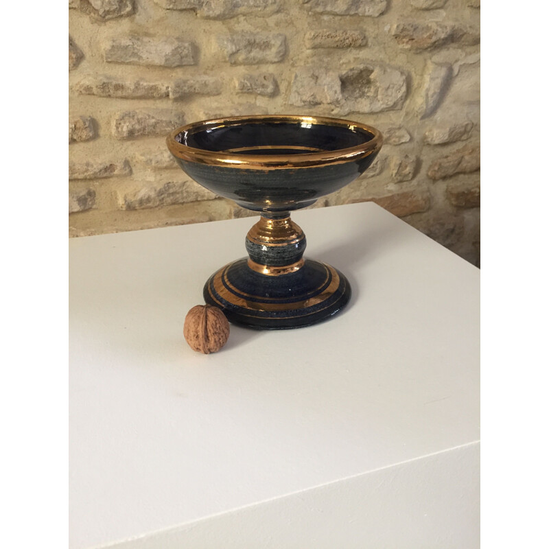 Vintage bowl on pedestal by Georges Pelletier